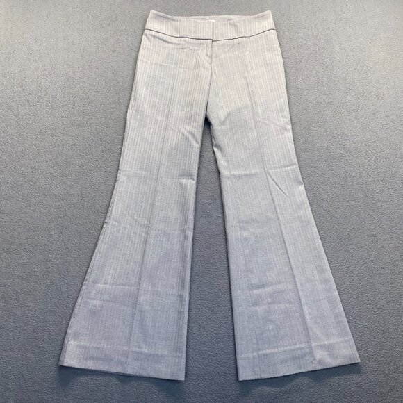 CACHE Women's Gray Stripe Wide Leg Dress Pants Size 2,Stretch,Zipp.USA - Picture 10 of 10